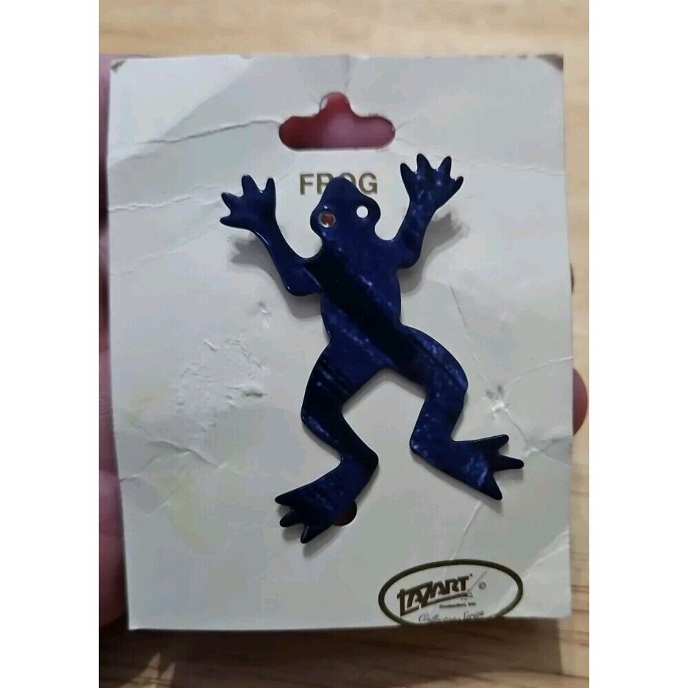 Lazart Laz Art Collector's Series Frog  Metal  Pin 2"  Vtg.